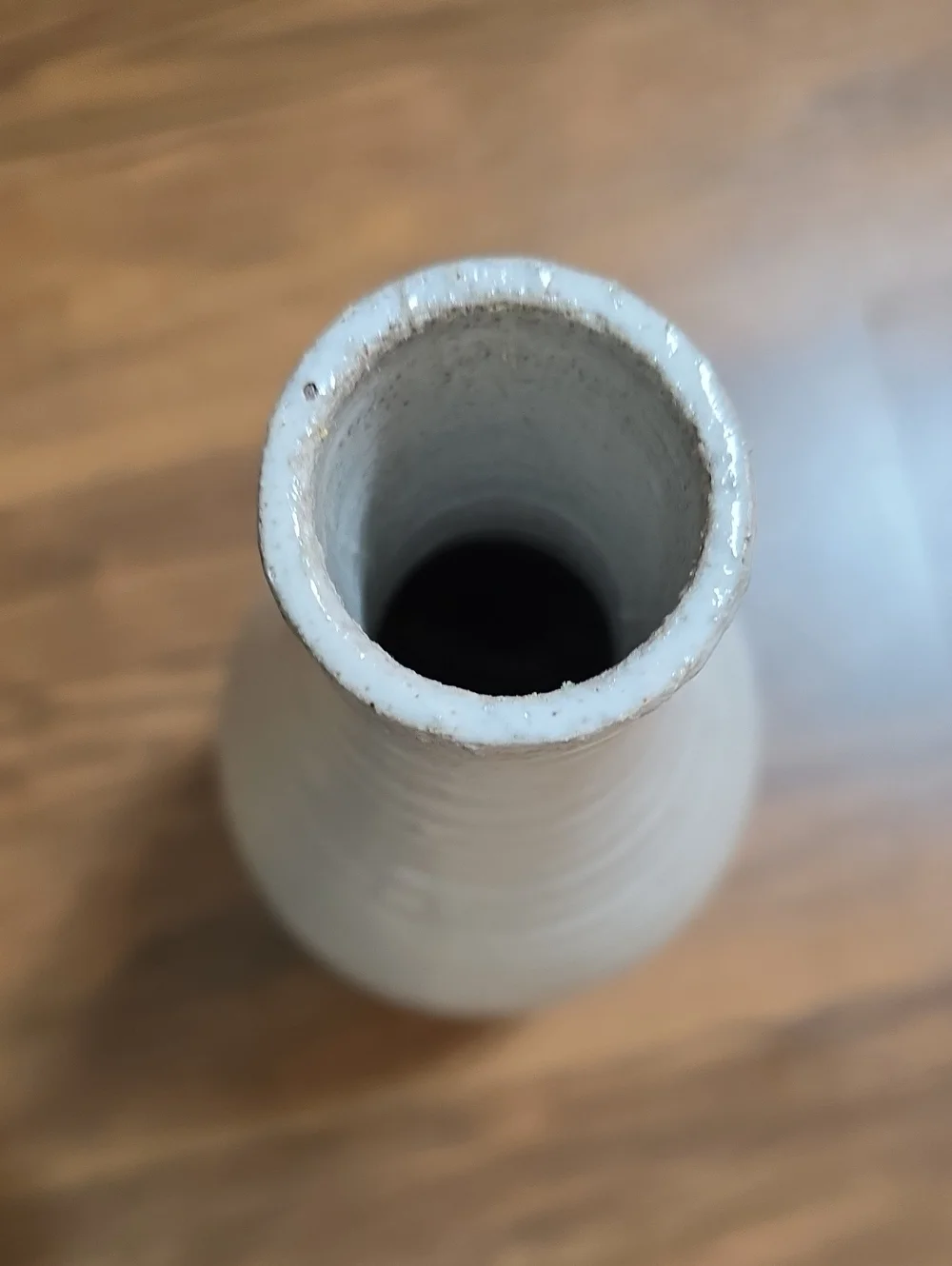 West Elm Minimalist Cream Ceramic Ribbed Vase